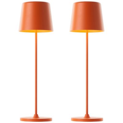 KAAMI lot de 2 lampes extérieures LED intégrée 2W orange mat 310 lumen 3000 kelvin  IP44