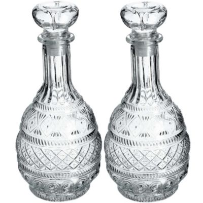 KADAX 2x Carafe À Alcool Whisky Cristal 1L Bouteille En Verre Avec Liège