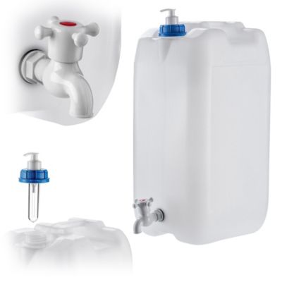 KADAX Bidon d'eau Lavabo Conteneur Distributeur de Bulles Savon Liquide 30L avec Robinet