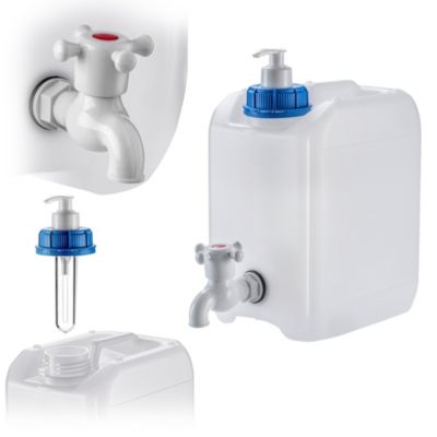 KADAX Bidon d'eau Lavabo Conteneur Distributeur de Bulles Savon Liquide 5L avec Robinet