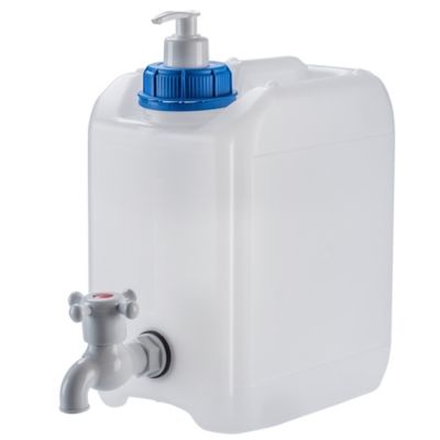 vidaXL Bidon d'eau avec Robinet Distributeur de Savon 20 L Plastique, cruche d'eau, Seau d'eau Portable, bidon d'eau Potable, Porteur d'eau de Camping