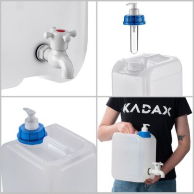 KADAX Bidon d'eau Lavabo Conteneur Distributeur de Bulles Savon Liquide 5L avec Robinet