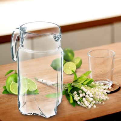 Carafe en verre KADAX, carafe à eau en verre, carafe à boisson, 1 L, 2