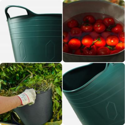 KADAX Panier Flexible Bac à Linge Universel, bassine 26L, Vert