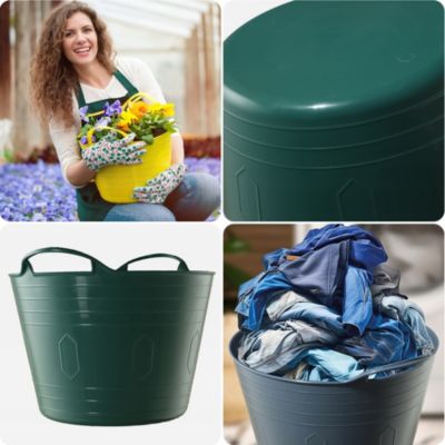 KADAX Panier Flexible Bac à Linge Universel, bassine 26L, Vert