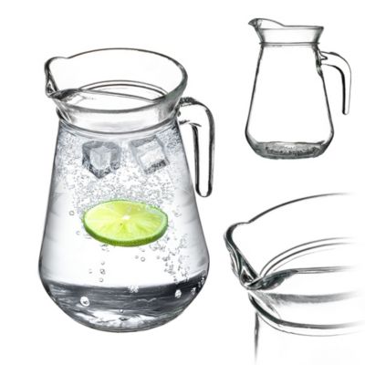 KADAX Pichet en verre spacieux pour boissons, eau, jus, 1,1 L