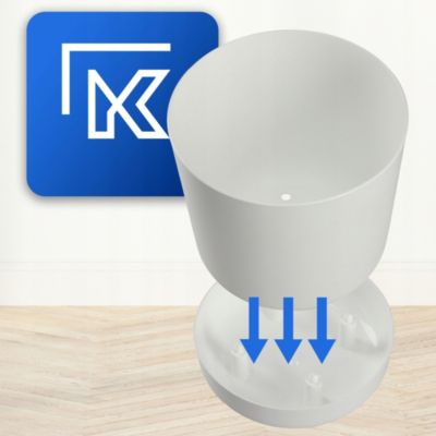 KADAX Pot de fleurs Pot de fleurs avec support 13 cm Blanc mat