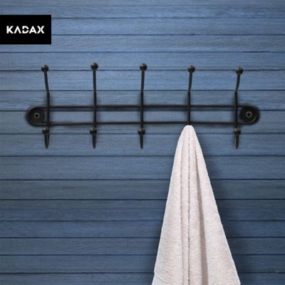 KADAX Support mural pour vêtements au mur avec 5 crochets