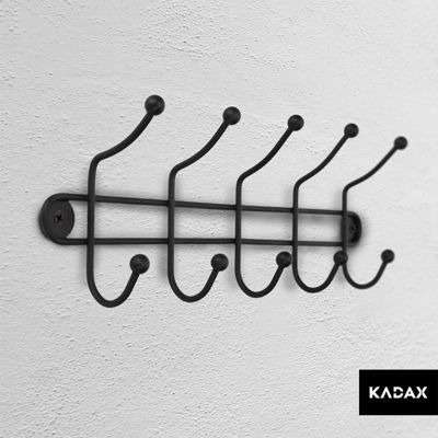 KADAX Support mural pour vêtements au mur avec 5 crochets