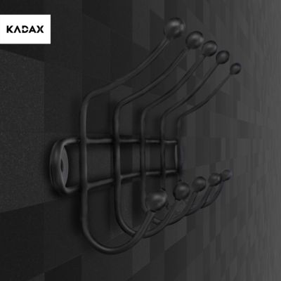 KADAX Support mural pour vêtements au mur avec 5 crochets