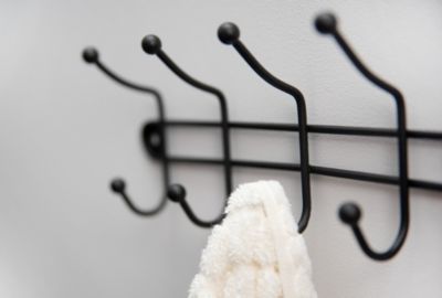 KADAX Support mural pour vêtements au mur avec 5 crochets