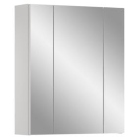 Kai - Armoire de toilette (L/H/P : 60x70x18 cm) en imitation blanc