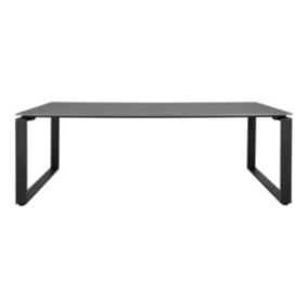 KAILUA - Table Jardin Rectangulaire 220cm Aspect Bois et Aluminium