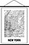 Kakemono en toile Graham & Brown Map New York 80 x 106 cm