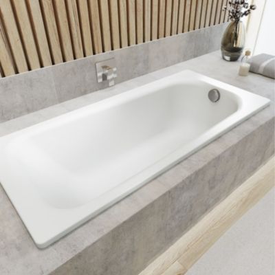 Kaldewei Saniform Plus 160x70 cm Baignoire rectangulaire en acier émaillé, sans pieds, blanc alpin (111700010001)