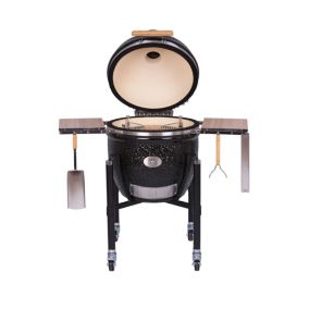 Kamado Monolith LeCHEF Pro Série 2.0 Noir + Chariot + Housse + Pierre Pizza