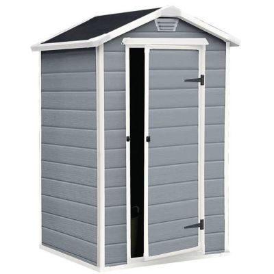 Keter Abri de jardin 1,1 m2, Manor 4x3, 196 x 128 x 94 cm, Gris/blanc (230446)