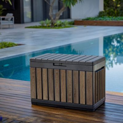 Keter Kentwood coffre de jardin 190 L en résine effet bois brun 82,3 x 45,7 x 57,7 cm (263970)