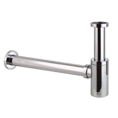 Kibath Siphon rond MIN, finition chrome poli, en laiton