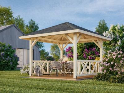 Kiosque de jardin en bois Betty - PALMAKO - 300 x 300 cm - 9 m²