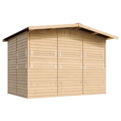 Kiosque en bois - 6 m² - 263x336xH232 cm - avec 5 fenêtres de vente - M150B - Timbela