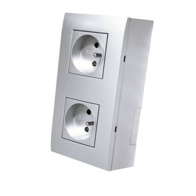 Legrand - Fiche multiprise biplite avec 2 prises - 2P+T frontales - 16A
