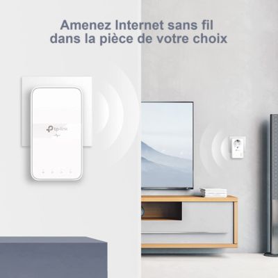 Kit 2x CPL AV1000 Gigabit WiFi AC1200 avec prise gigogne TP-Link