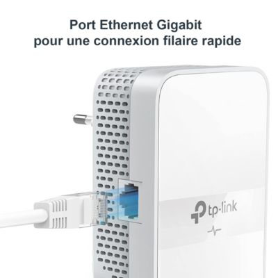 Kit 2x CPL AV1000 Gigabit WiFi AC1200 avec prise gigogne TP-Link