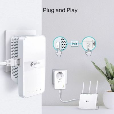 Kit 2x CPL AV1000 Gigabit WiFi AC1200 avec prise gigogne TP-Link