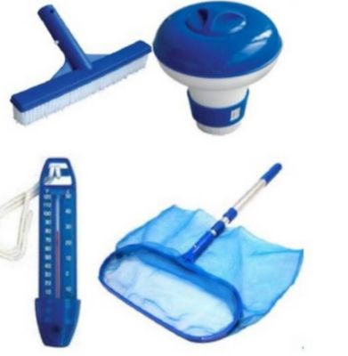 Kit 5 Accessoires de Piscine en Bleu