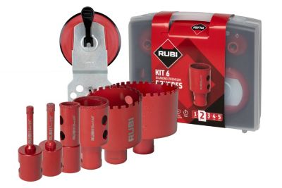 Kit 6 trépans diamantés Drygres Premium Rubi