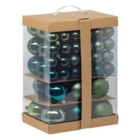 Kit 60 boules de Noël "La Maison des couleurs" 9cm Vert Olive