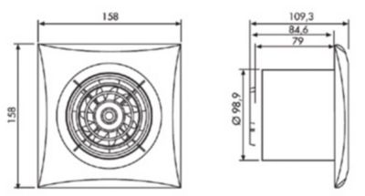 Kit aérateur ultra-silencieux S&P Silent 100 CZ ø100 mm
