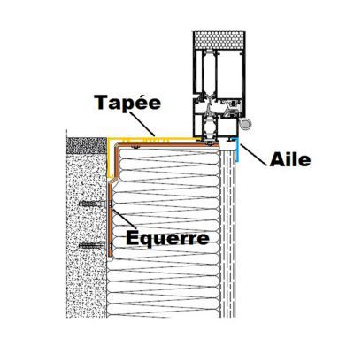 Kit aile 30mm L.80 cm blanc