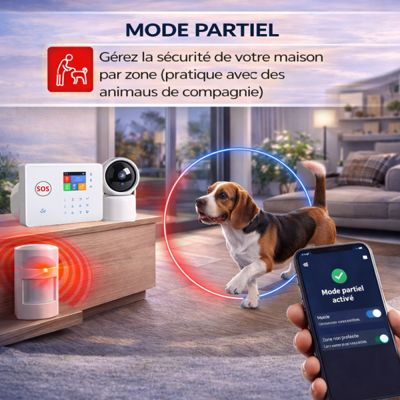 Kit Alarme maison sans fil 4G Evolution Amazone complet déjà programmé