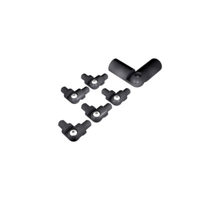 Kit angle variable pour tubes et main courante Prestio anthracite RAL7016 Kordo