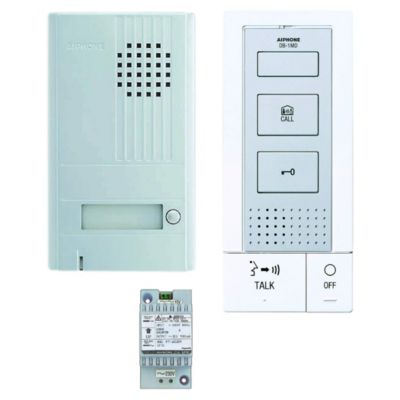 Kit audio 2 fils intégral mains libres avec platine aluminium saillie et 1 poste intérieur - DBS1AP