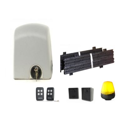KIT - Automatisme de portail coulissant - moteur 230V - systeme a cremaillere - 500Kg - 5 metres - MYSTRIKE 5 by PROTECO - 1098
