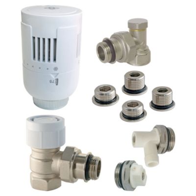 Kit avec tête thermostatique T303 équerre universel complet  - Somatherm For You