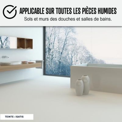 KIT BÉTON CIRÉ - MURS SALLE DE BAINS DOUCHE ITALIENNE Titane Gris Clair - 5 m² (en 2 couches) - ARCANE INDUSTRIES