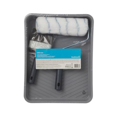 Kit bac + pinceau 100mm + rouleau façade GoodHome 230mm