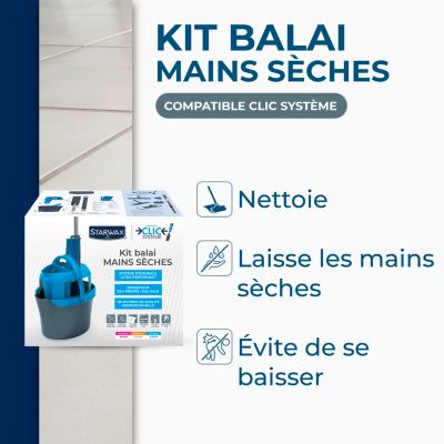 Kit balai mains sèches Starwax compatible clic système