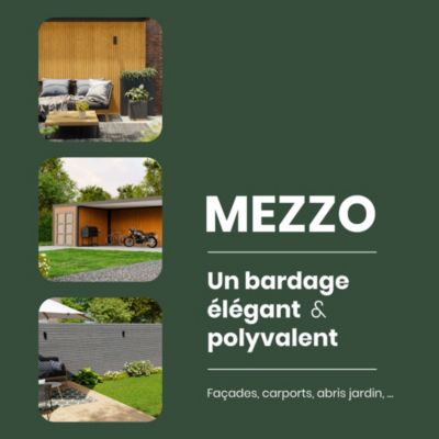 Kit Bardage Composite MEZZO Moka - Superficie : 5m² - Dimension des lames : 220x17,8x2,3 cm - Aspect mat