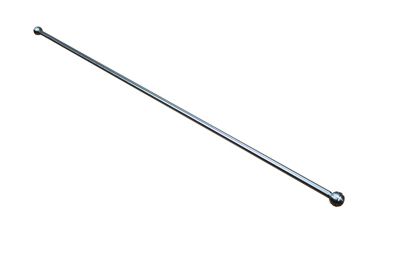 Kit barre de rideau GoodHome embout boule 50/80 Dokos Nickel
