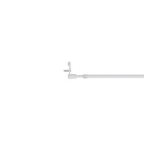 Kit Barre de vitrage GoodHome extensible ⌀7/9mm Long.100/150cm blanc
