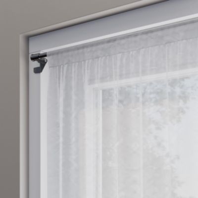 Kit Barre de vitrage GoodHome extensible ⌀7/9mm Long.30/50cm argent