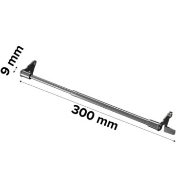 Kit Barre de vitrage GoodHome extensible ⌀7/9mm Long.30/50cm argent