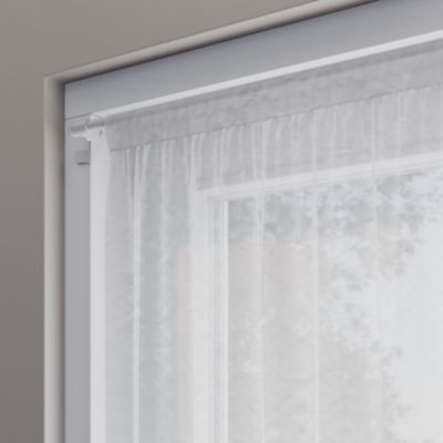 Kit Barre de vitrage GoodHome extensible ⌀7/9mm Long.50/80cm blanc
