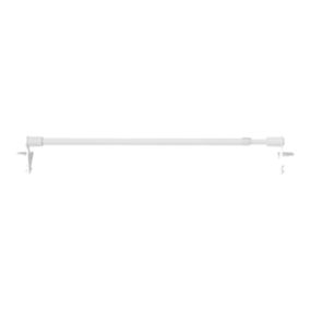 Kit Barre de vitrage GoodHome extensible ⌀7/9mm Long.50/80cm blanc