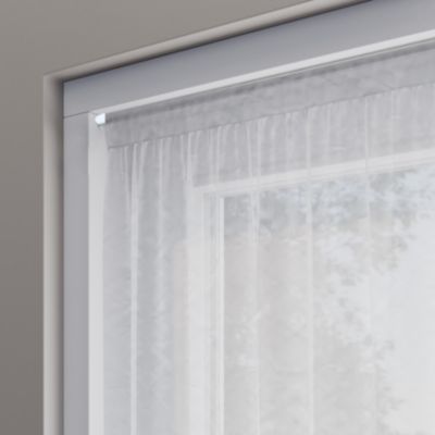Kit barres de rideaux 50/80 blanc mat x 2